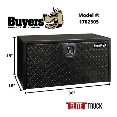 buyers products black steel underbody truck box with aluminum door|black underbody truck tool box.